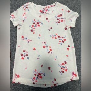 Joules Kids Short Sleeve Tee with Floral Accents